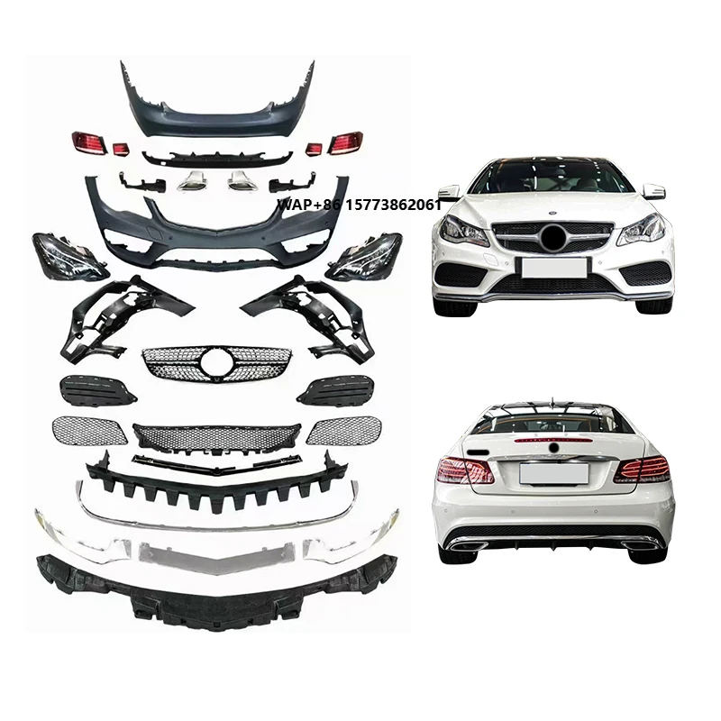 

For M-Bz E-Class 2009-2013 W207 Body Kit Upgrade New Front Bumper Headlights Rear Bumper Taillights for 2014-2016 Coupe