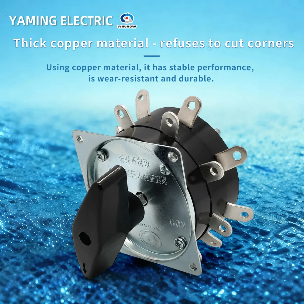 KDH-25/2*8 Welding Machine Rotary Switch Eight Positions 2 Levels 16 Brass Pins 25A Welder Changeover Selector