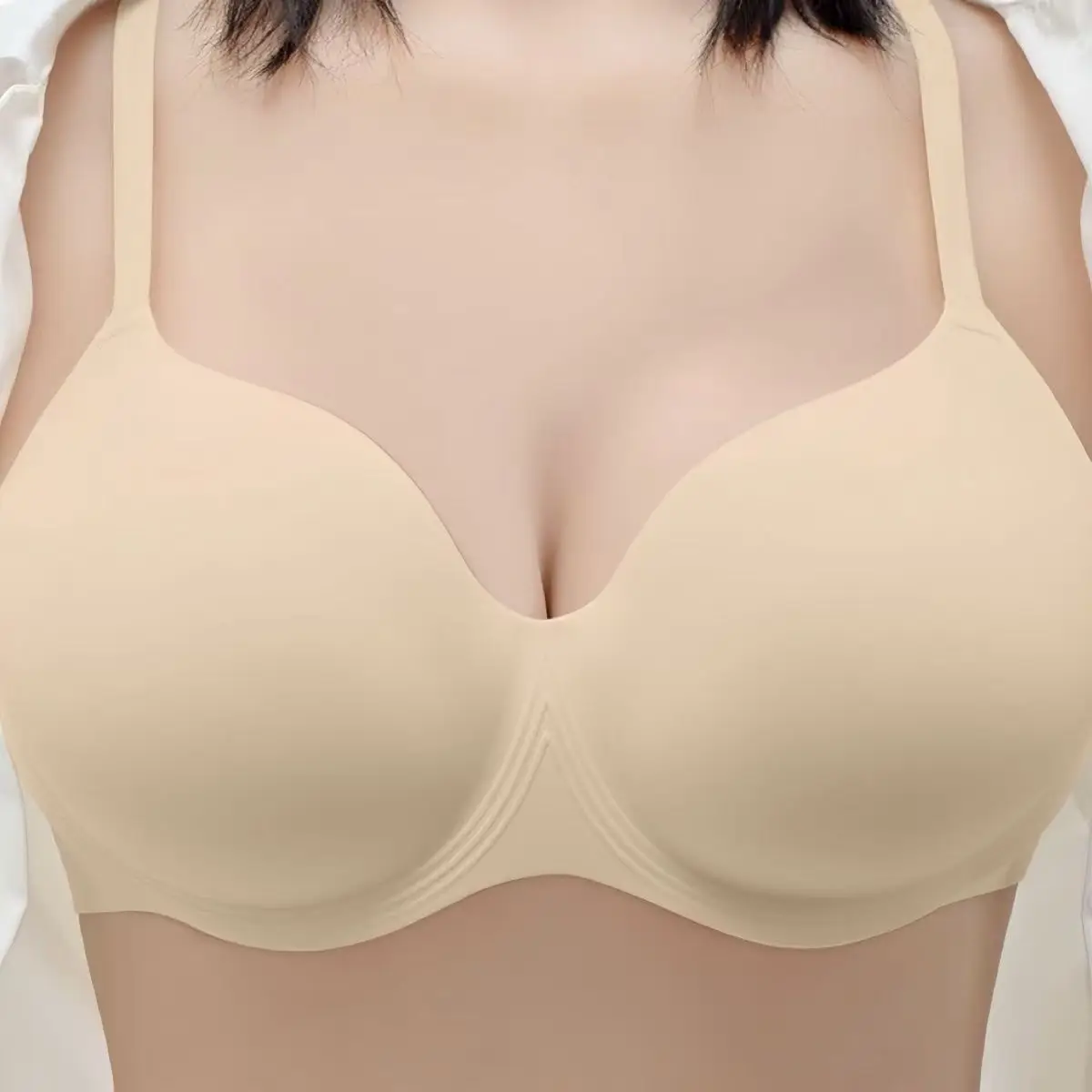 12CM Ultra Thick Push Up Bra for Small Chest Seamless Wireless Lift Anti-Sagging Bra Soft Support Invisible Bra Lingerie