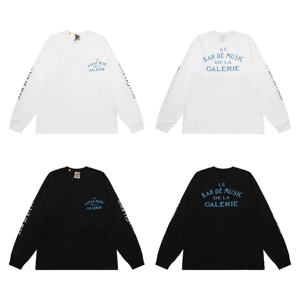 Gallery Dept Letter Print Loose Cotton Long Sleeve T-Shirt