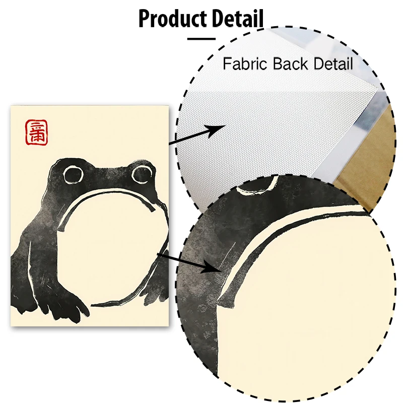 Japanese Matsumoto Hoji Ukiyo-e Frog Wall Art Canvas Paintings