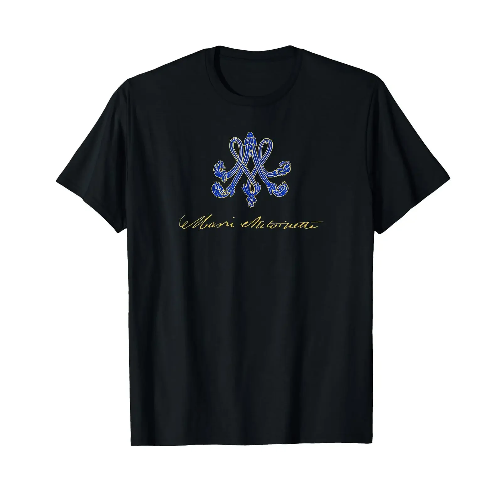 Marie Antoinette Monogram and Signature T Shirt vintage Washed Comfortable Top For Everyday Wear Versatile Soft homme Stylish