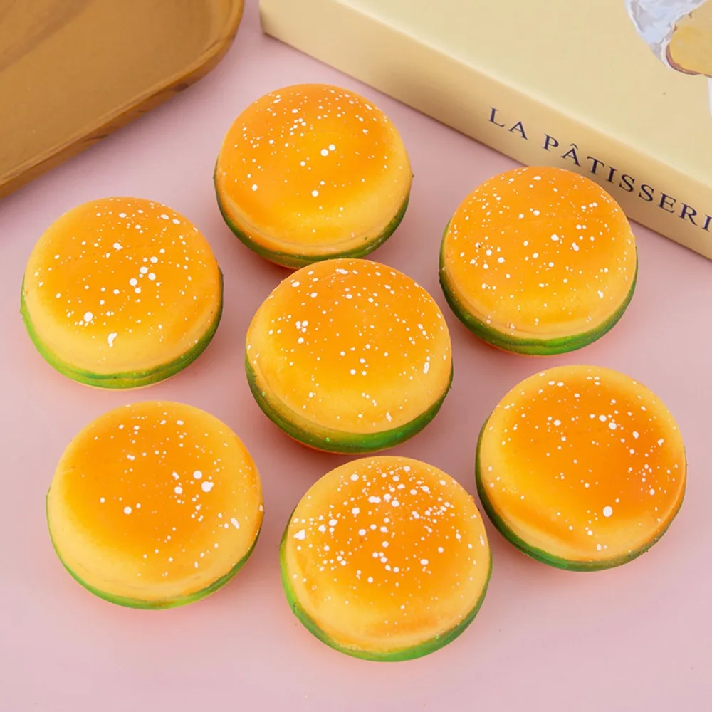 Soft TPR Pinch Toy Hamburger Stress Relief Fidget Toy Slow Rebound Delicious Food Simulation Hamburger