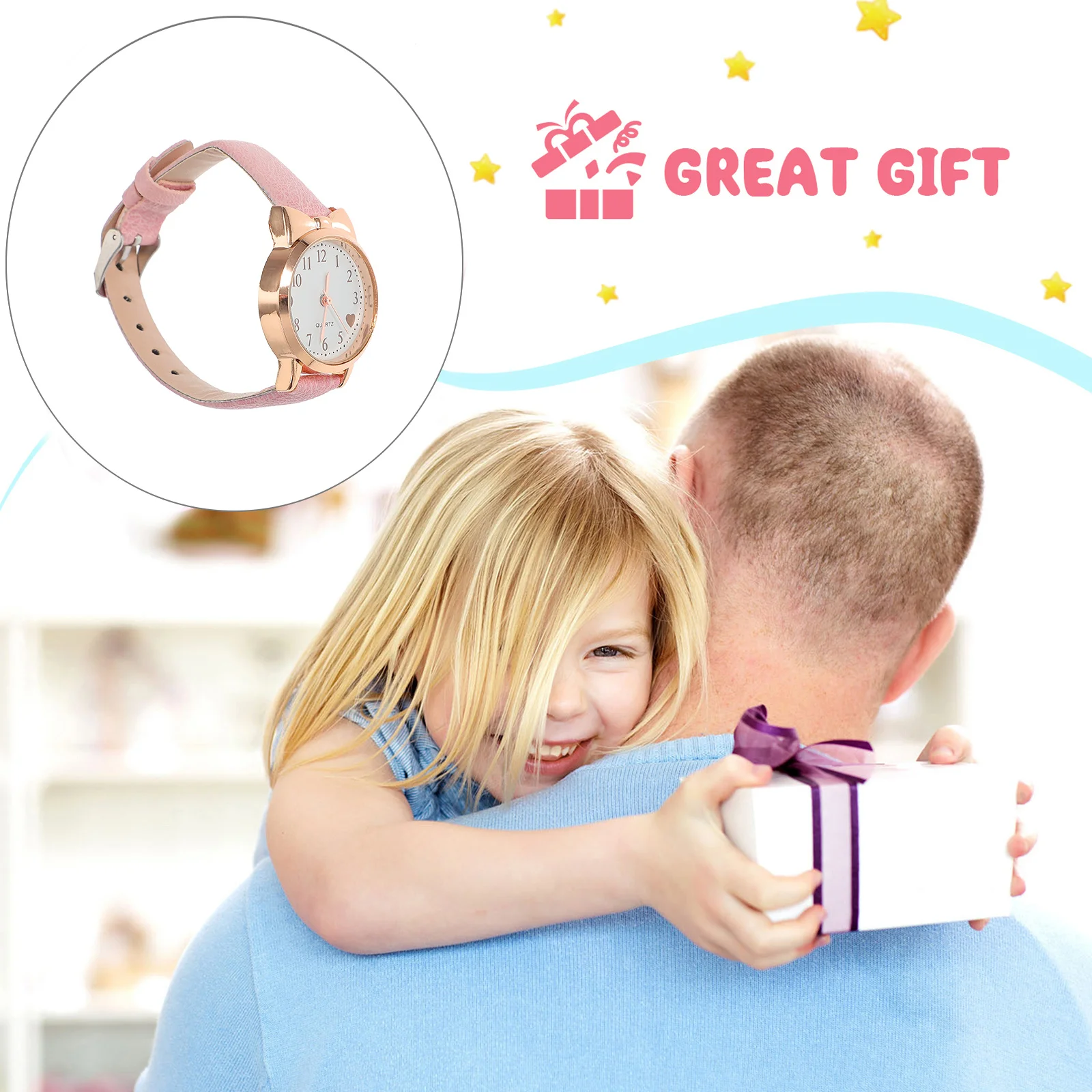 Luminous Girl Watch Easy to Read Dial Adjustable Comfortable Design Lovely Casual Wristwatch Children Glow Quartz Watch