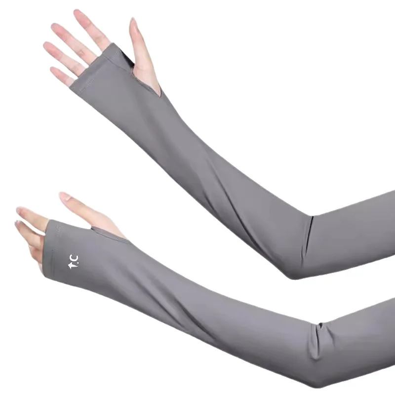 Sunscreen ice sleeves, ice silk, UV protection, summer ice gloves, loose fit, increased breathability, cycling, finger leakage view 6