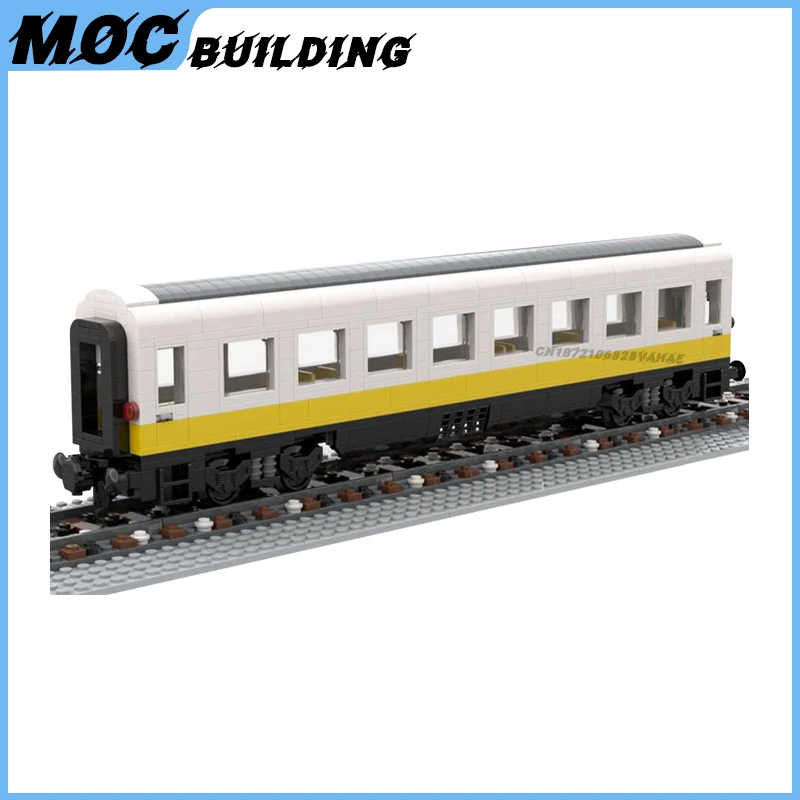 MOC City High-Tech Transport Vehicle German Airport Express Train Model Building Blocks Hungaria Wagon DIY Bricks Xmas Toys Gift