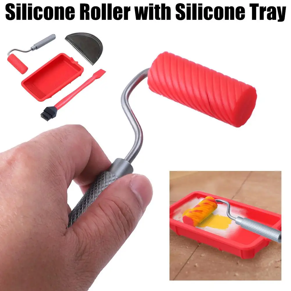 Silicone Glue Roller with Tray 1-7/8