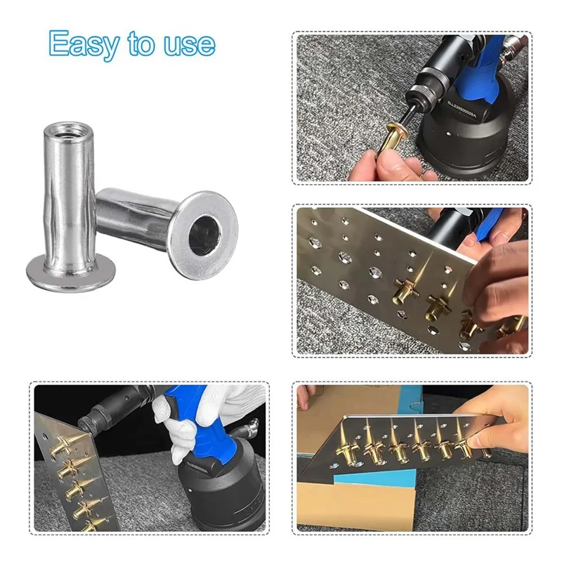 YWDZ-M5 Multi-Grip Rivet Nuts, 20Pcs Threaded Insert Nut 304 Stainless Steel Plus Nuts Construction Fasteners For Industrial