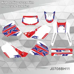 For HONDA XR250 XR400 XR 250 XR 400 1996-2004 Full Graphics Decals Stickers Motorcycle Background Custom Number Name