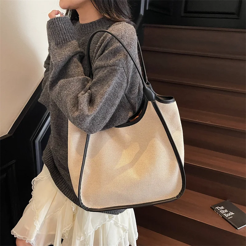 حقيبة يد عصرية للسوق لعام 2025، محفظة كتف أنيقة للنساء، حقيبة كروس بسيطة من اليوم إلى الليل، حقيبة حبال مزخرفة #2