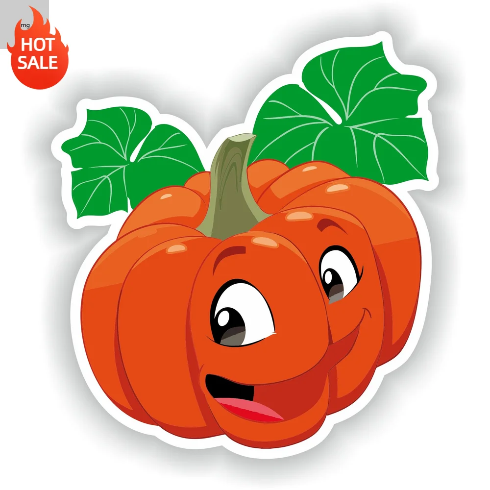 Pumpkin Fruit Vinyl Sticker Self Adhesive Decal For Car Window And Travel Case Decorative Design