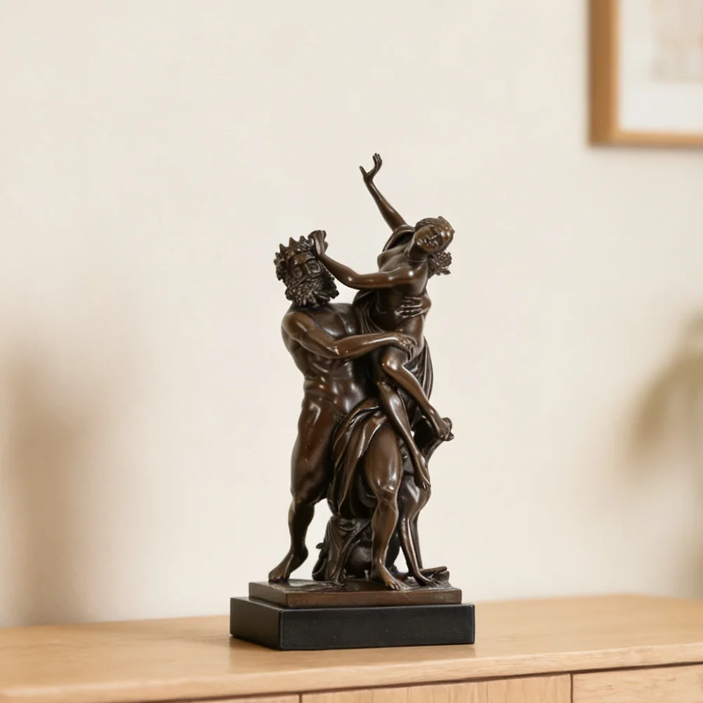Bronze Pluto and Proserpina Statue by by Bernini Famous Antique Sculpture Replica Handcrafts Gorgeous Living Room Decoration
