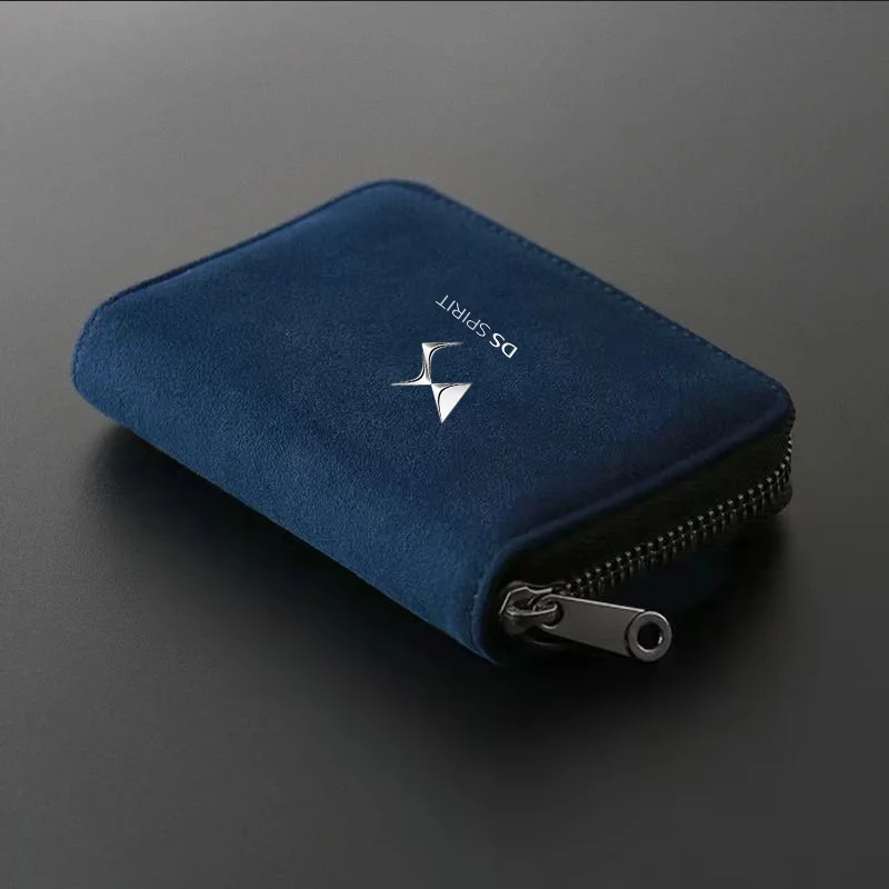 Suede Leather Portable storage box driver\'s license ID card storage bag For  DS SPIRIT DS3 DS4 DS4S DS5 5LS DS6 DS7 Storage Box