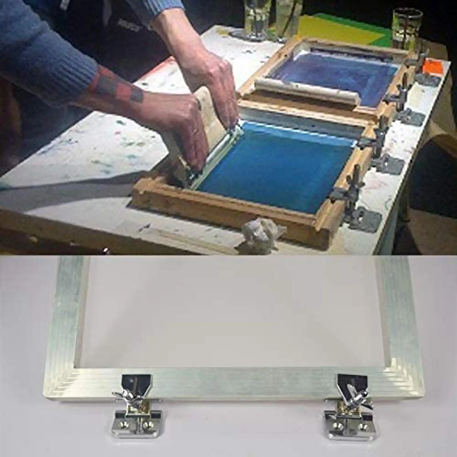Handmade Silk Screen Printing Tool Set with Wood Frames for T Shirt Design