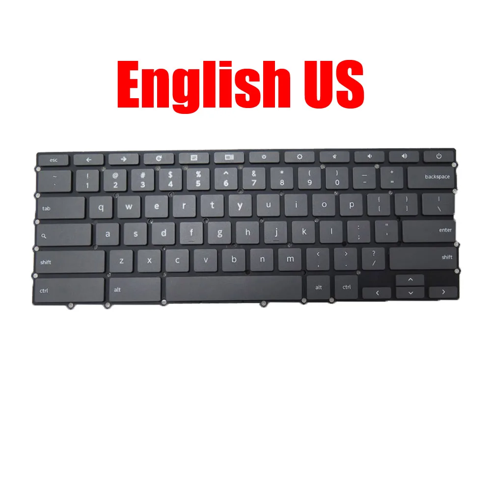 

Клавиатура для ноутбука Lenovo Ideapad 3 CB-14IGL05 82C1 Английский, США, Великобритания, Бельгия, BE France FR Nordic NE без рамки, черная, новая