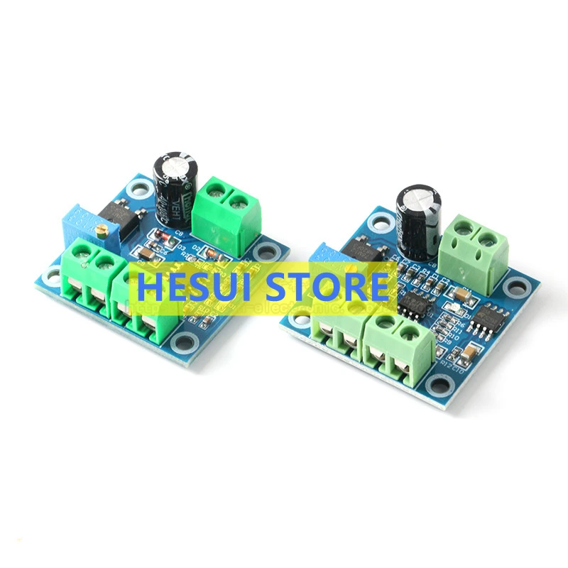 The voltage-to-frequency/frequency-to-voltage module converts the 0-10V voltage into a 0-10KHz frequency impulse signal