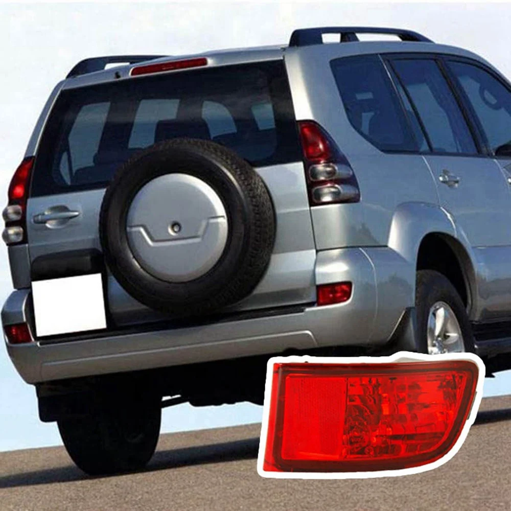 المصد الخلفي عاكسات أضواء لا لمبة الضوء الخلفي الذيل ضوء قذيفة لتويوتا لاند كروزر برادو 120 الذيل مصباح 2002-2009