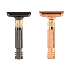 New Design 1-8 Adjustable Classic Double Edge Safety Razor Stainless Steel Blade Shaver Best Shaving Razor For Male (10 Blades)