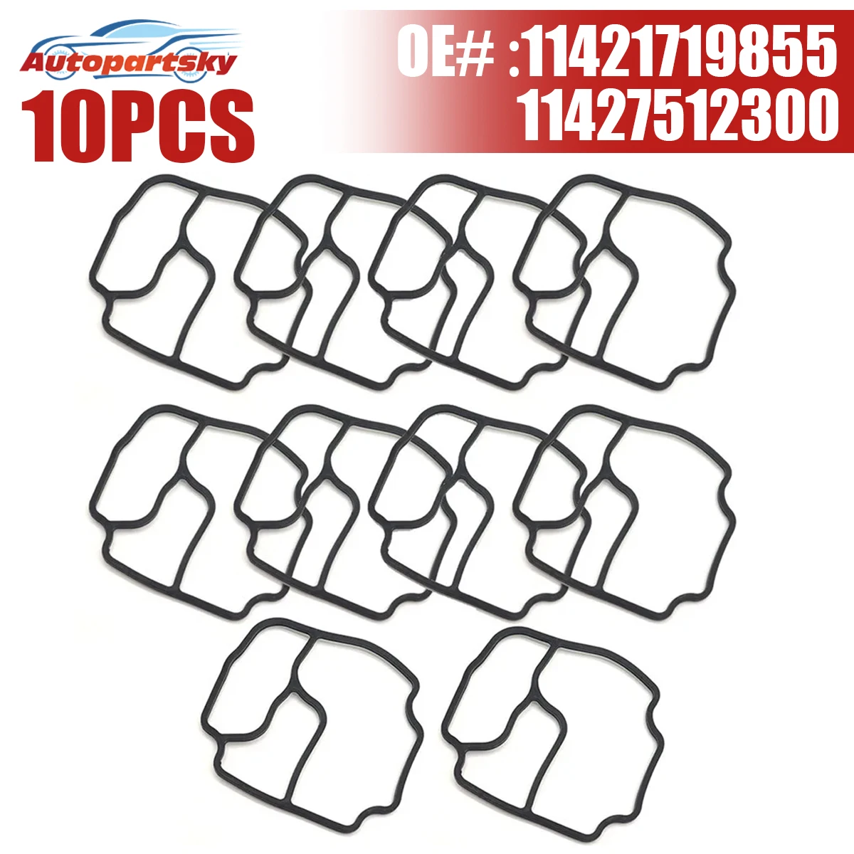 10PCS Oil Filter Housing Gasket 11421719855 11 42 1 719 855 For BMW 3 5 7 X3 X5 M50 M52 M54 M56 S50 S52 11427512300 21506029071