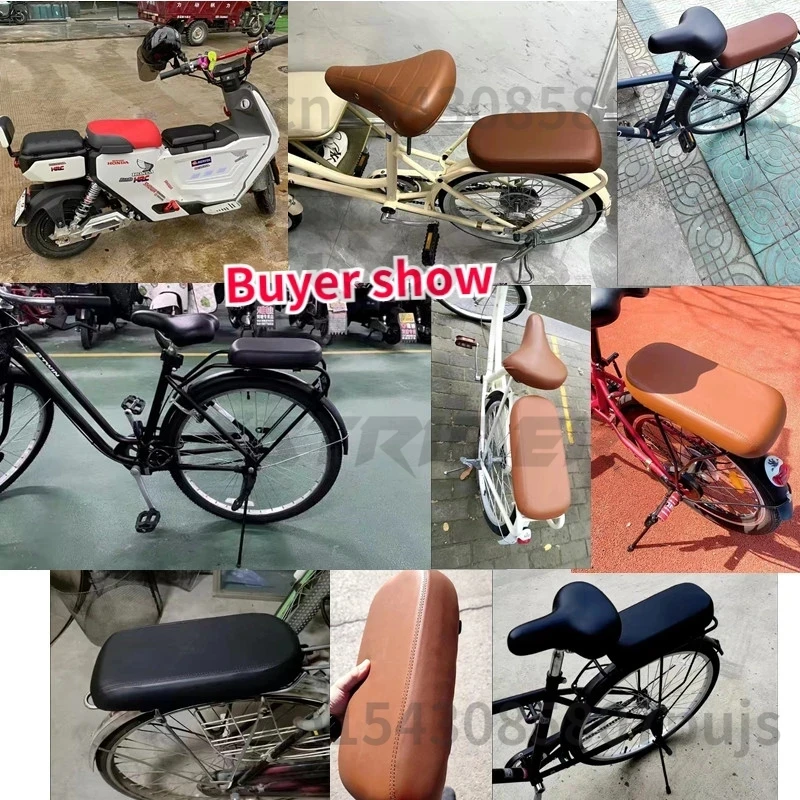 Heightened and Thickened 6.5cm Bicycle Rear Seat Cushion Can Be Manned Mountain Bike Rear Shelf Cushion Bike Saddle