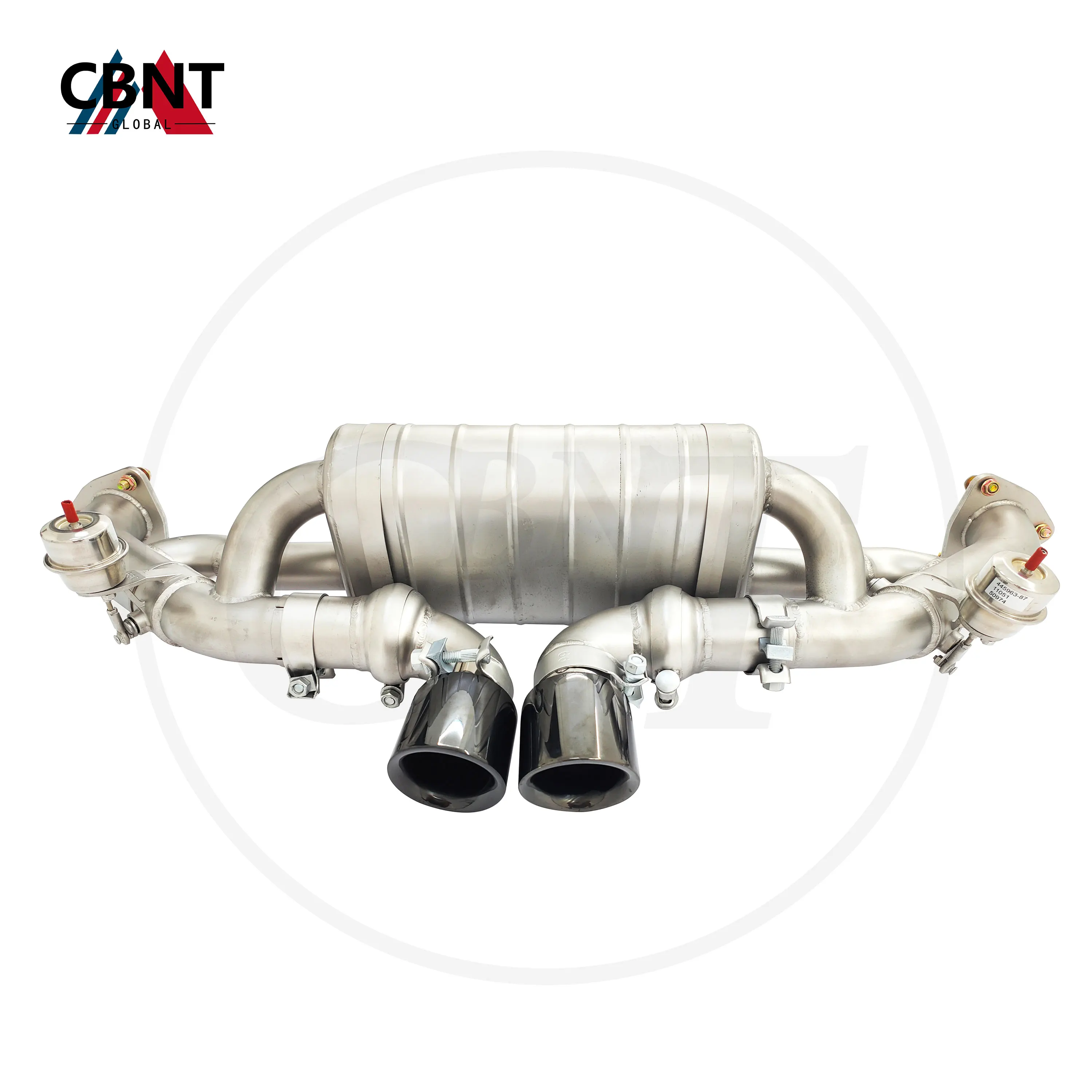 CBNT Valved Axle-back for Porsche 991.1 3.4L Change to GT3 Exhaust Pipe with Valve Muffler SS304 Performance Exhaust System