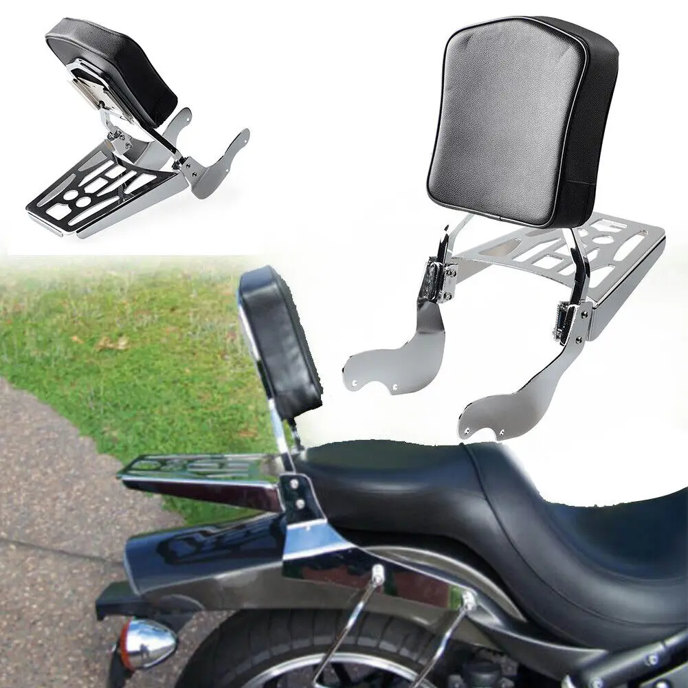 Sissy Bar Backrest Pad Luggage Rack For Victory 2003-Later Vegas Kingpin Chrome