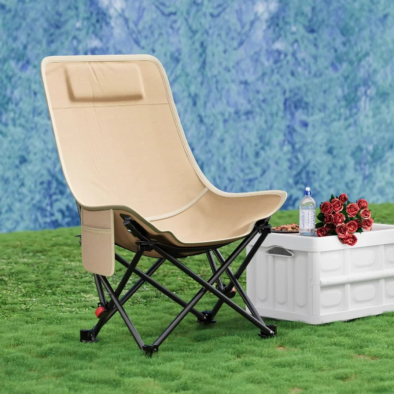 

Armchair High Backrest Camping Chair Fishing Angle Camping Chair Adjustable Beach Equipment Cadeira De Lazer Camping Supplies