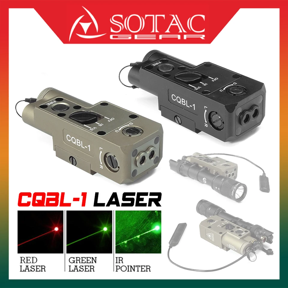 SOTAC 新しいメタル CQBL-1 IR デバイスレッドグリーンドットレーザー