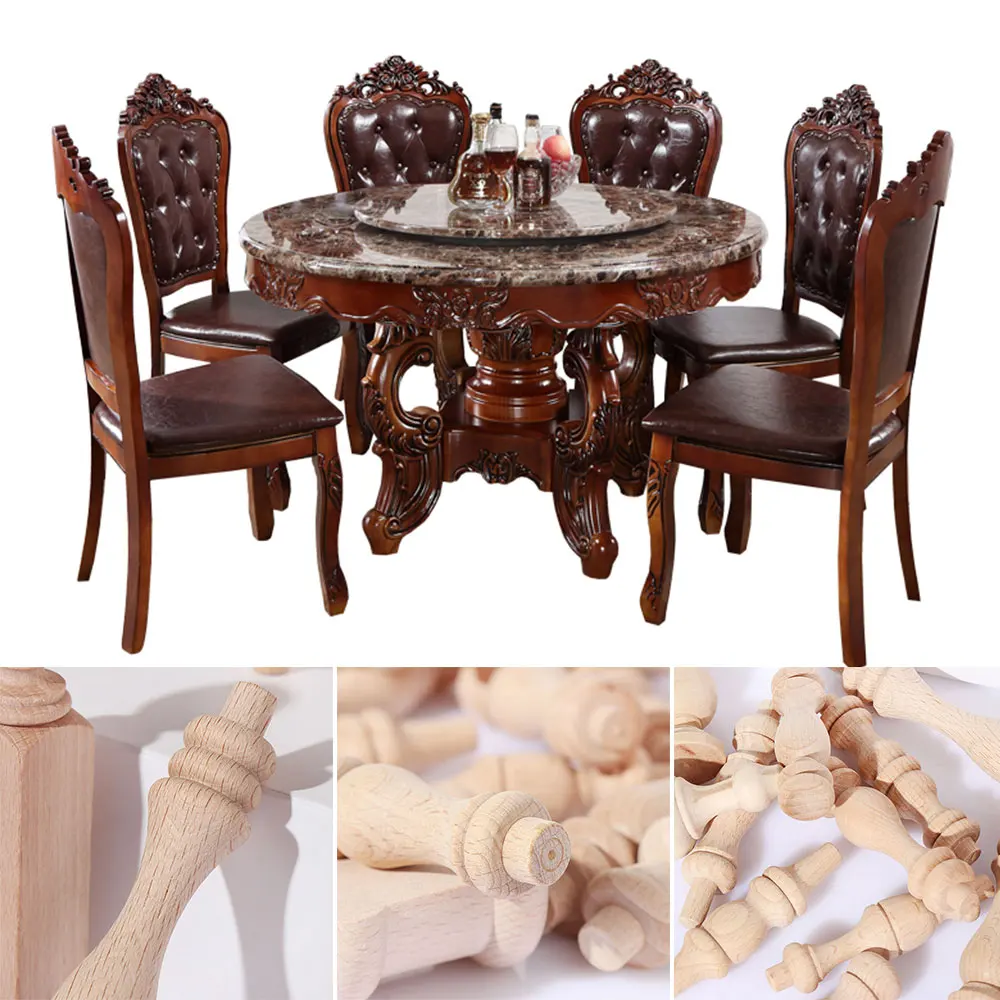 Multi Styles Decoration Crafts European Style Furniture Foot Legs Home Decor Vintage Wood Carved Cabinet Seat Feets