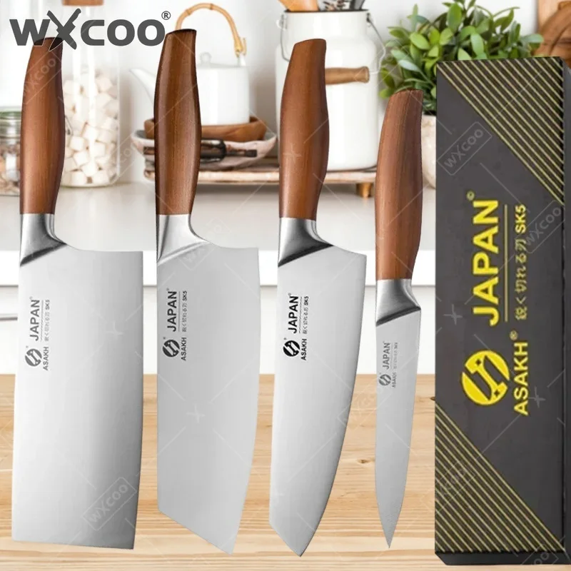 WXCOO Kitchen Knives Chef Knife Santoku Knife Japanese Professional Stainless Steel Cookware Meat Cleaver Slicing Fish Fillet