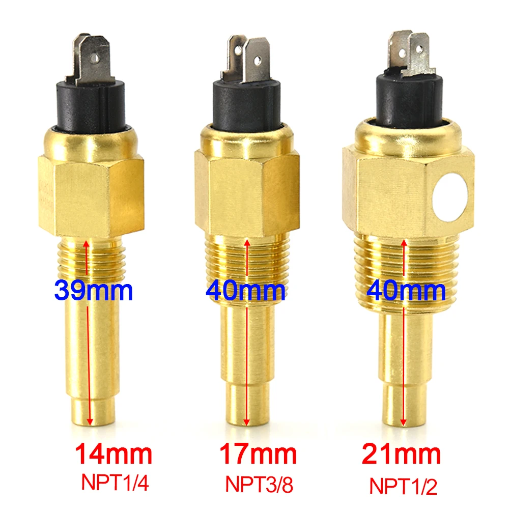 H Vdo Temperature Sensor Universal VDO 1/2 NPT 14mm 17mm 21mm Vdo Temperature Sensor Water 120c Alarm Generator Part Transmision