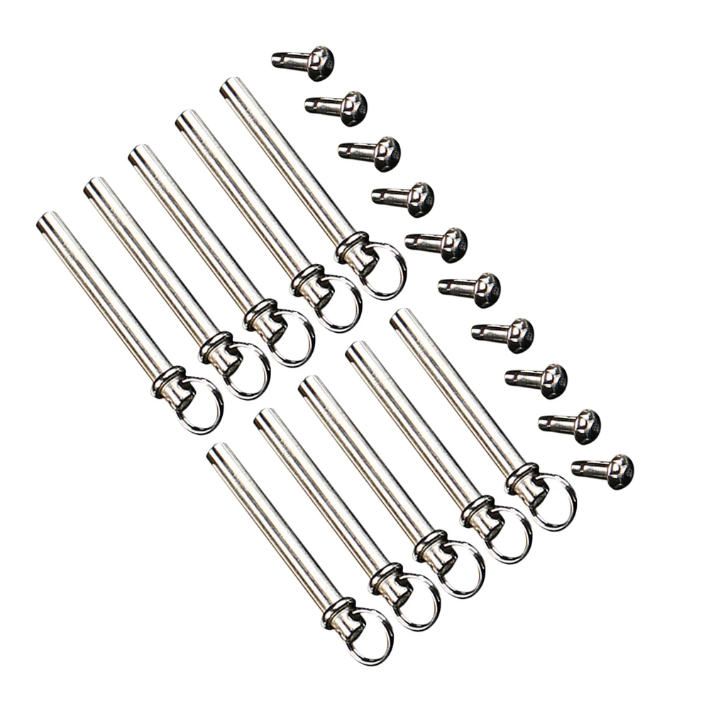 

10 Sets Nail Accessories Folding Repair Kit Handheld Parts Stainless Steel Shaft Rivet Gold 3mm 27mm Solid Replacement Bamboo