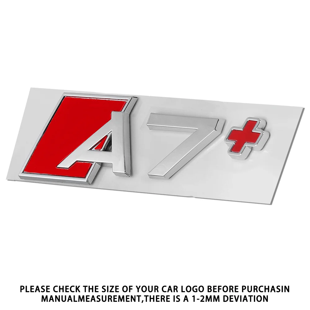 1pc 3D Aluminium für AUDI A3 A4 A5 A6 A7 A8 A3+ A4+ A5+ A6+ A7+ A8+ Auto Brief Hinten Stamm Stoßstange Emblem Aufkleber Schwanz Abzeichen Aufkleber