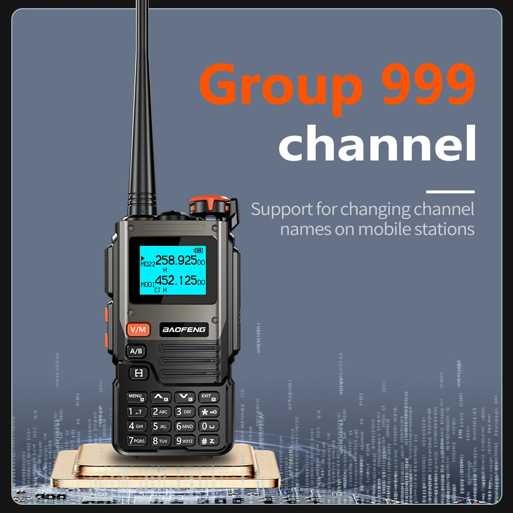 1pc baofeng bf uvk61 am fm ar multi banda de emergência noaa receptores sem fio ruído inteligente cancelar walkie talkie amador