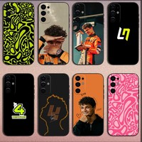 Racing Driver L-Lando Norris Phone Case For Samsung S25,S24,S21,S22,S23,S30,Ultra,S20,Plus,Fe,Lite,Note,10,9,5G Black Soft Cover
