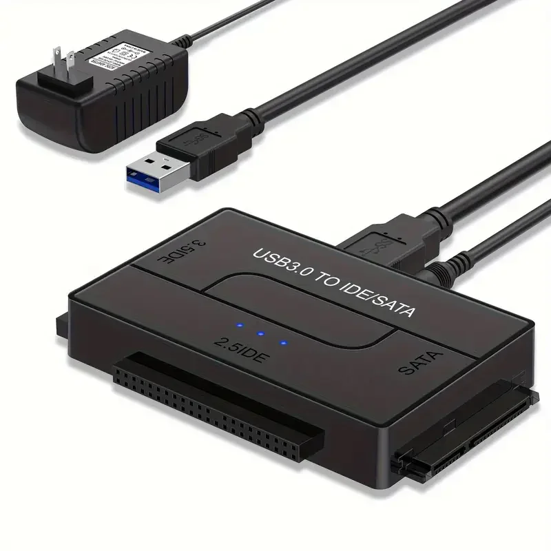 

SATA/IDE to USB 3.0 Adapter Hard Drive Adapter Cable Converter for 2.5/3.5 Inch SATA and IDE HDD Support 6TB For PC Macbook