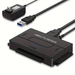 SATA/IDE to USB 3.0 Adapter Hard Drive Adapter Cable Converter for 2.5/3.5 Inch SATA and IDE HDD Support 6TB For PC Macbook