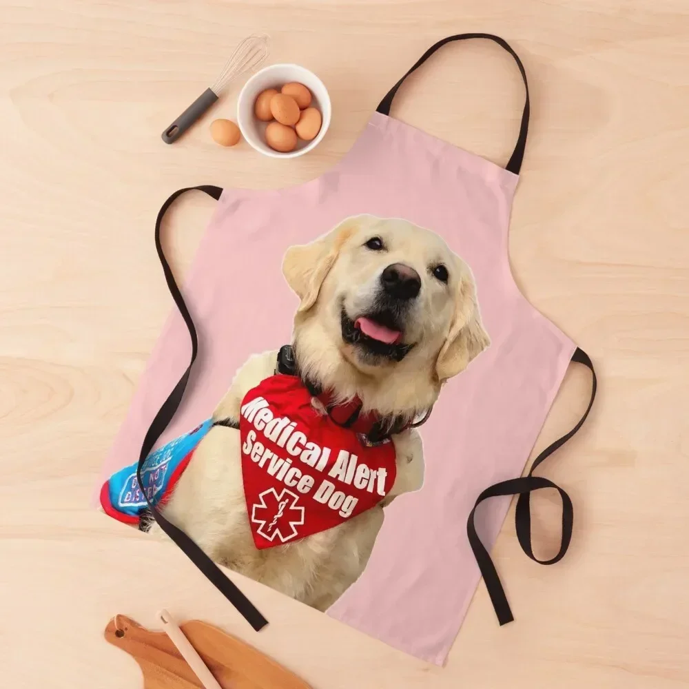 Cute Smiling Golden Retriever Apron Kitchen Tools Accessories Kids Apron