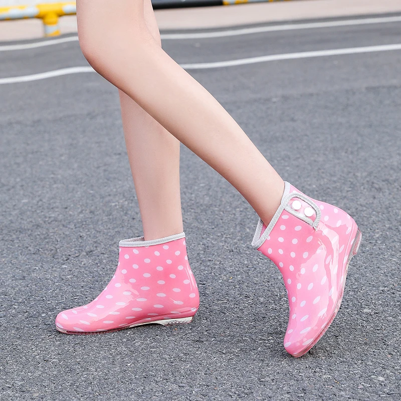 Comemore Autumn Woman Rain Boot Women Galoshes Wedge Ankle Boots Women\'s Waterproof Shoe Ladies Footwear Female Rubber Shoes 40