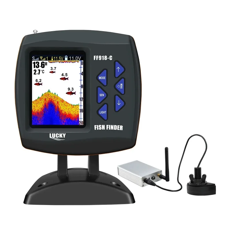 LUCKY FF918 Remote Control Fishing Boat Wireless Sonar Smart Fish Finder Working Range 300m Depth 100M Wireless Detector