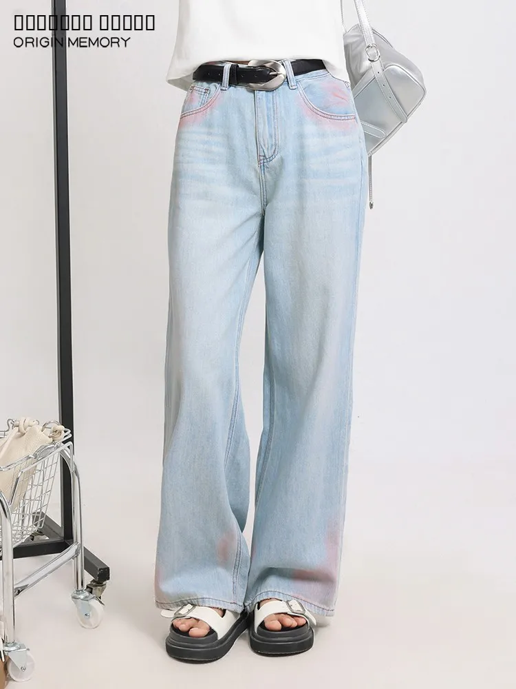 

Джинсы женские прямые с высокой талией, утягивающие, летние, новинка, для девушек 25-29 лет, длинные брюки с эффектом памяти формы