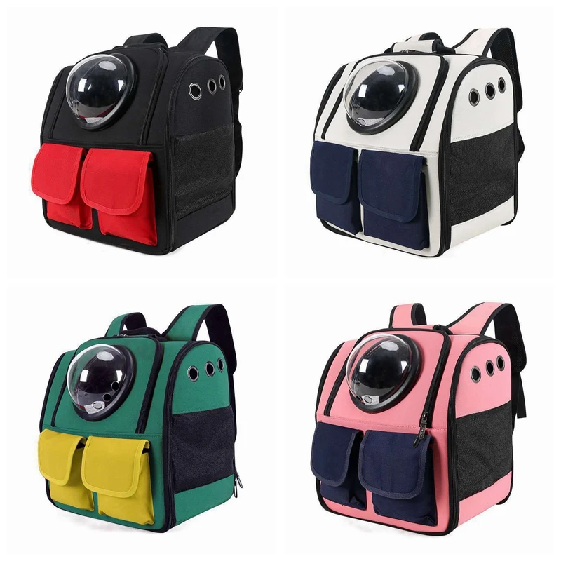 Pet Knapsack Cat Carriers Bag Breathable Oxford Outdoor Travel Backpack For Cats Carrying Bag Pet Supplies Cat Backpack With