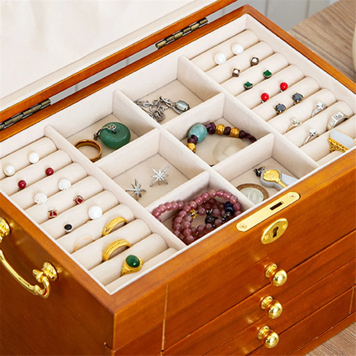 

New-Design Vintage Solid Wood Jewelry Storage Box