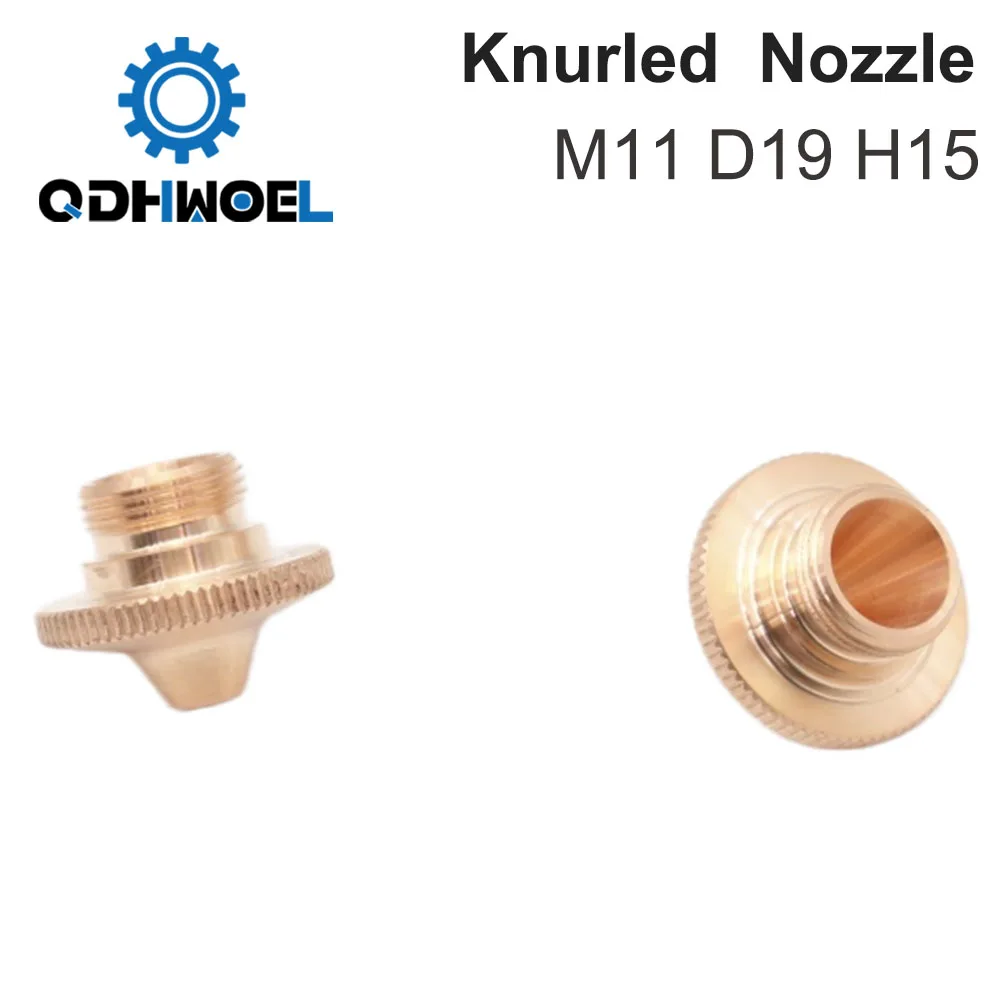 1/10PCS Ⅱ Ⅵ HANKWANG Knurled HK Nozzle Diameter 19mm Height 15mm Thread M11 Caliber 1.0-3.0 for HK Fiber Laser Cutiing Machine