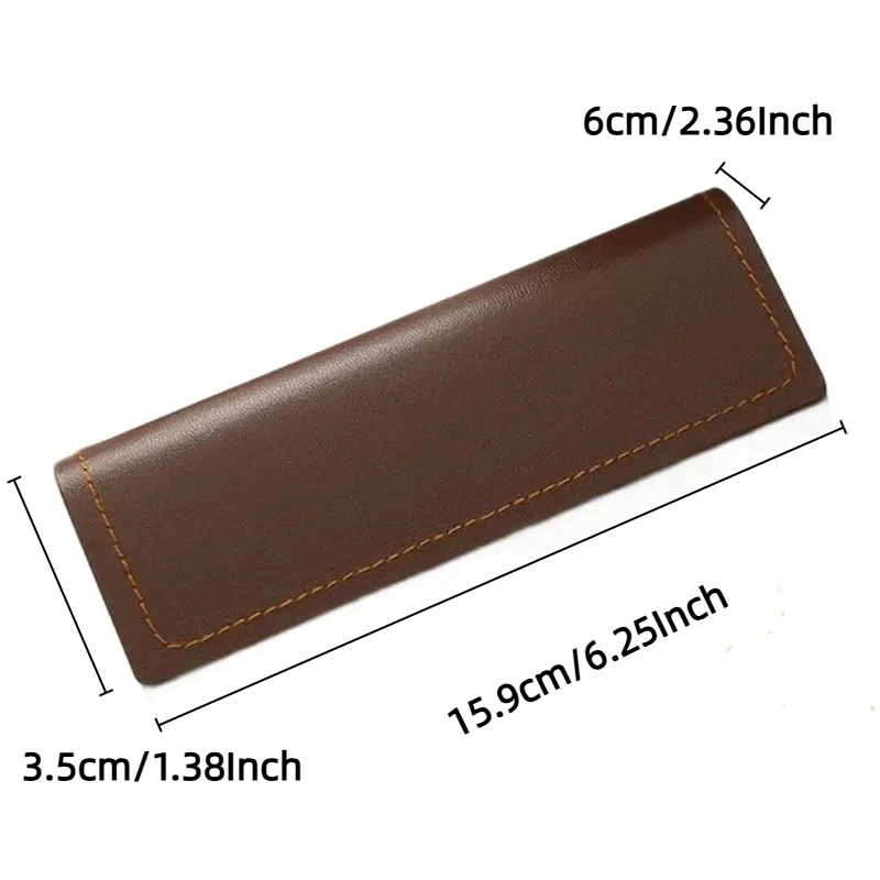 Retro Simple And Lightweight Glasses Case Pu Leather Portable Anti-Drop Pressure Storage Case Sunglasses Case for Men And Women