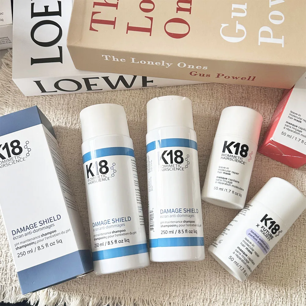 K18 Hair Care Products DAMAGE SHIELD PH-optimized Protective Shampoo & Leave-in Molecular Repair Hair Mask Daily Hair Care Use