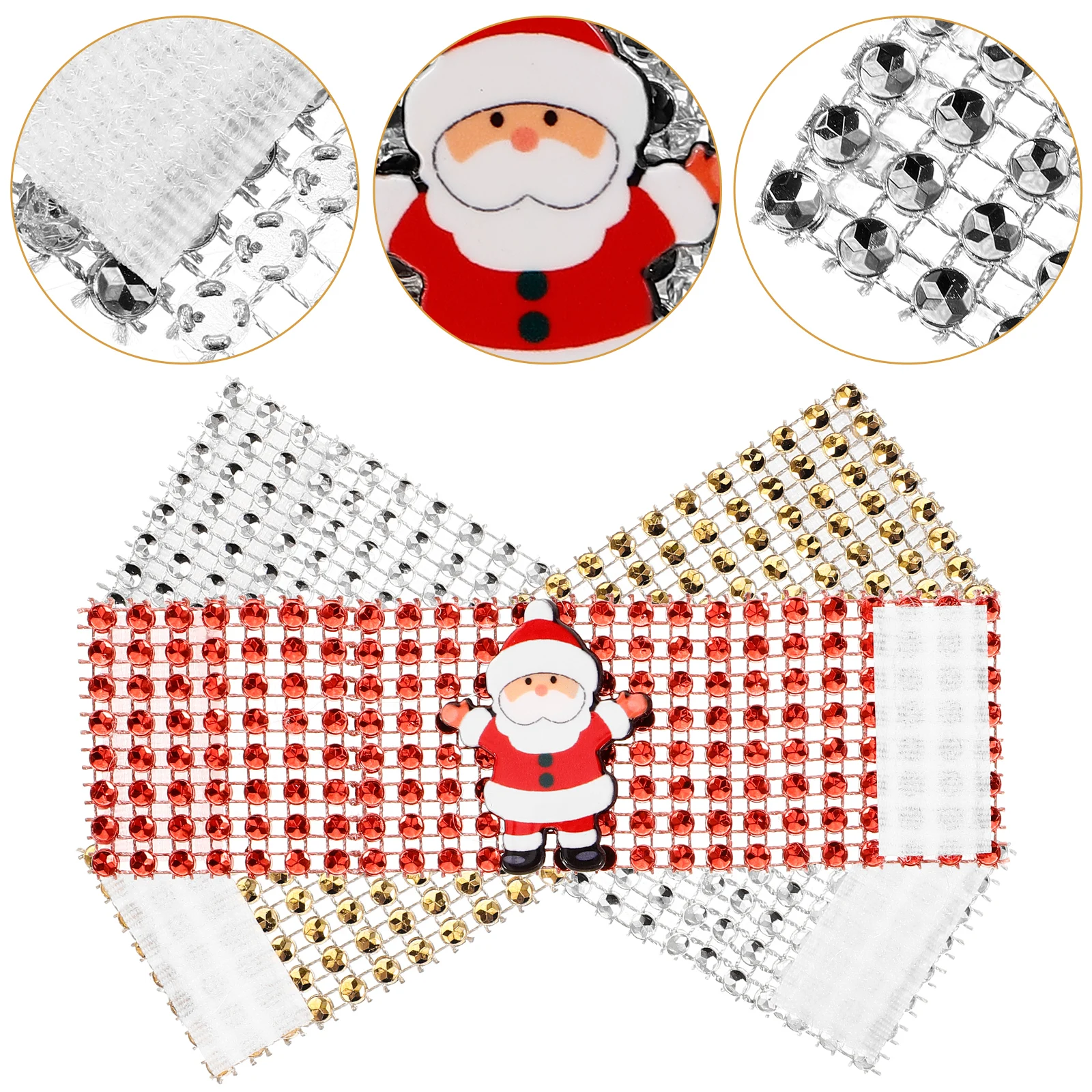 

12 Pcs Santa Claus Napkin Ring Banquet Decorations Christmas Rings Party Serviette Holders