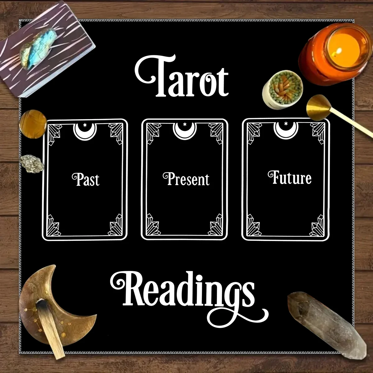 1 Stück Tarot-Tischdecke, keltisches Kreuz-Tarot-Tischdecke für Wahrsagereien, geheimnisvolle Tischdecke zur Altardekoration – Detail 22