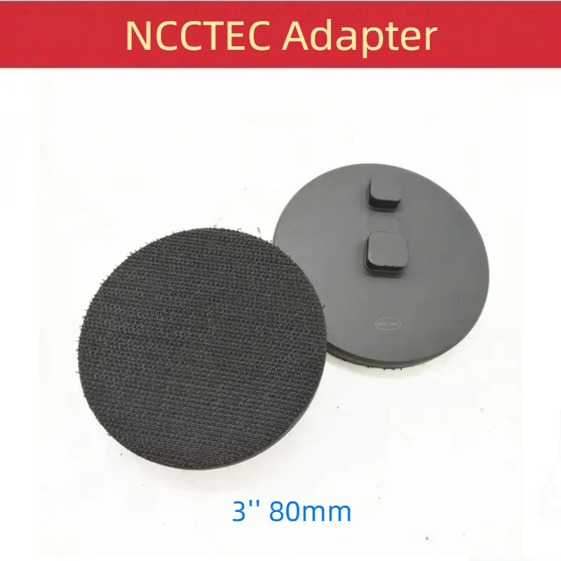

10pcs 3'' 80mm Converter Adapter 2 Small Square Axises Disc to Hook and Loop Sticky Cloth to Use Diamond Polishing Grinding Pads