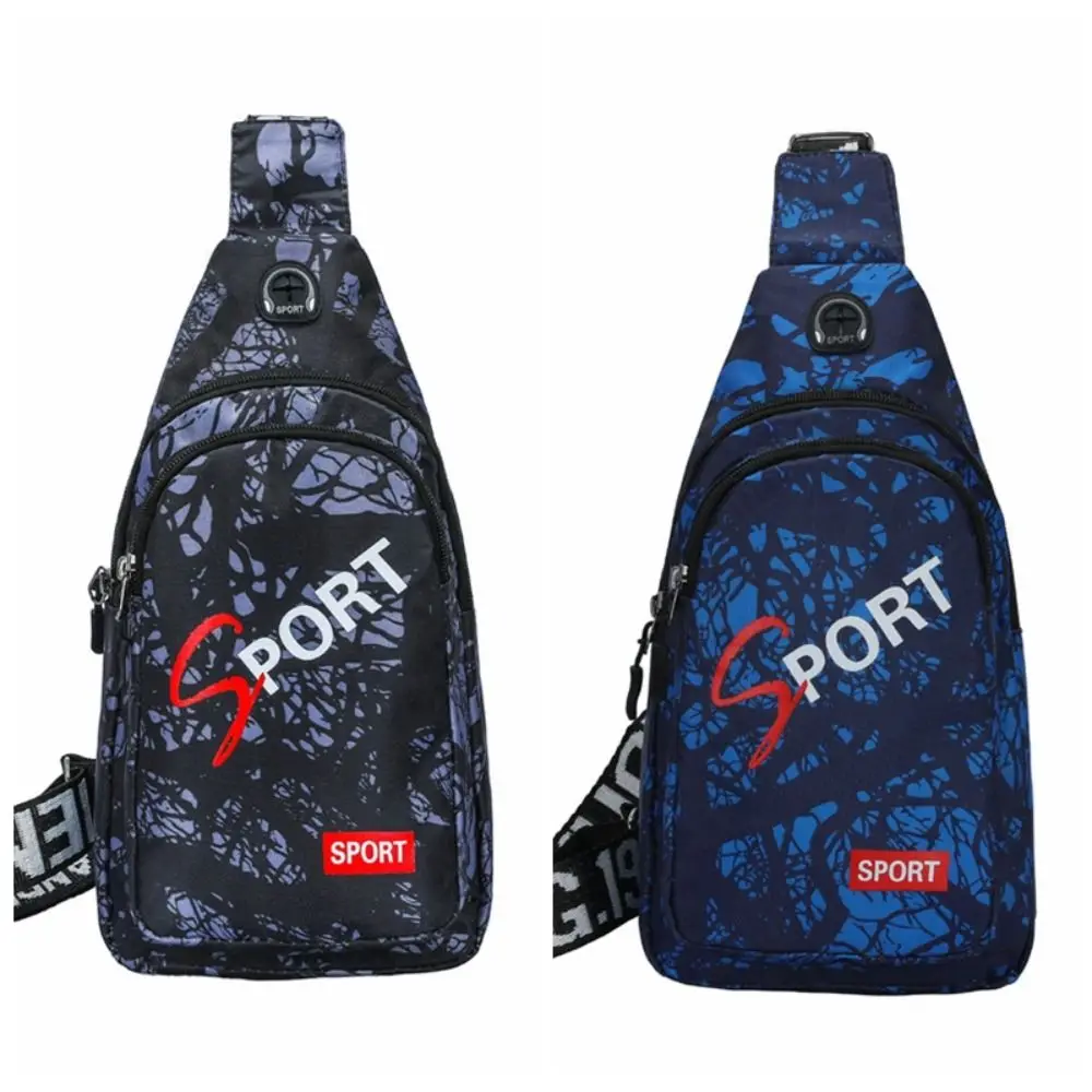 Portabilidade multifuncional saco de peito alça de ombro ajustável multi-bolso mochila masculina oxford pano grande capacidade